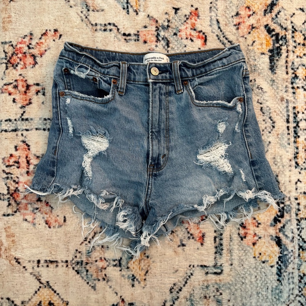 Abercrombie high rise Jean shorts